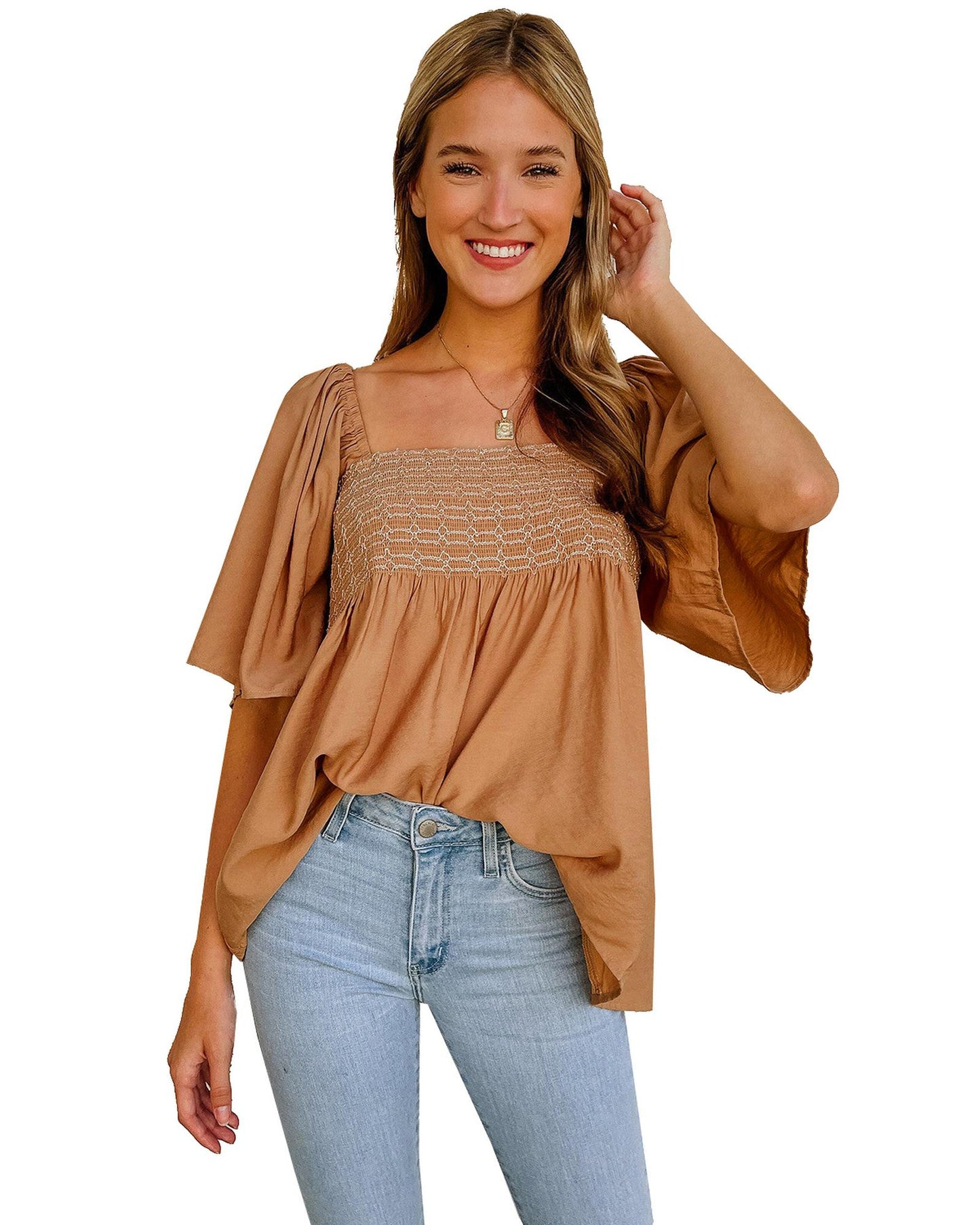 Azura Exchange Wide Sleeves Flowy Top - XL