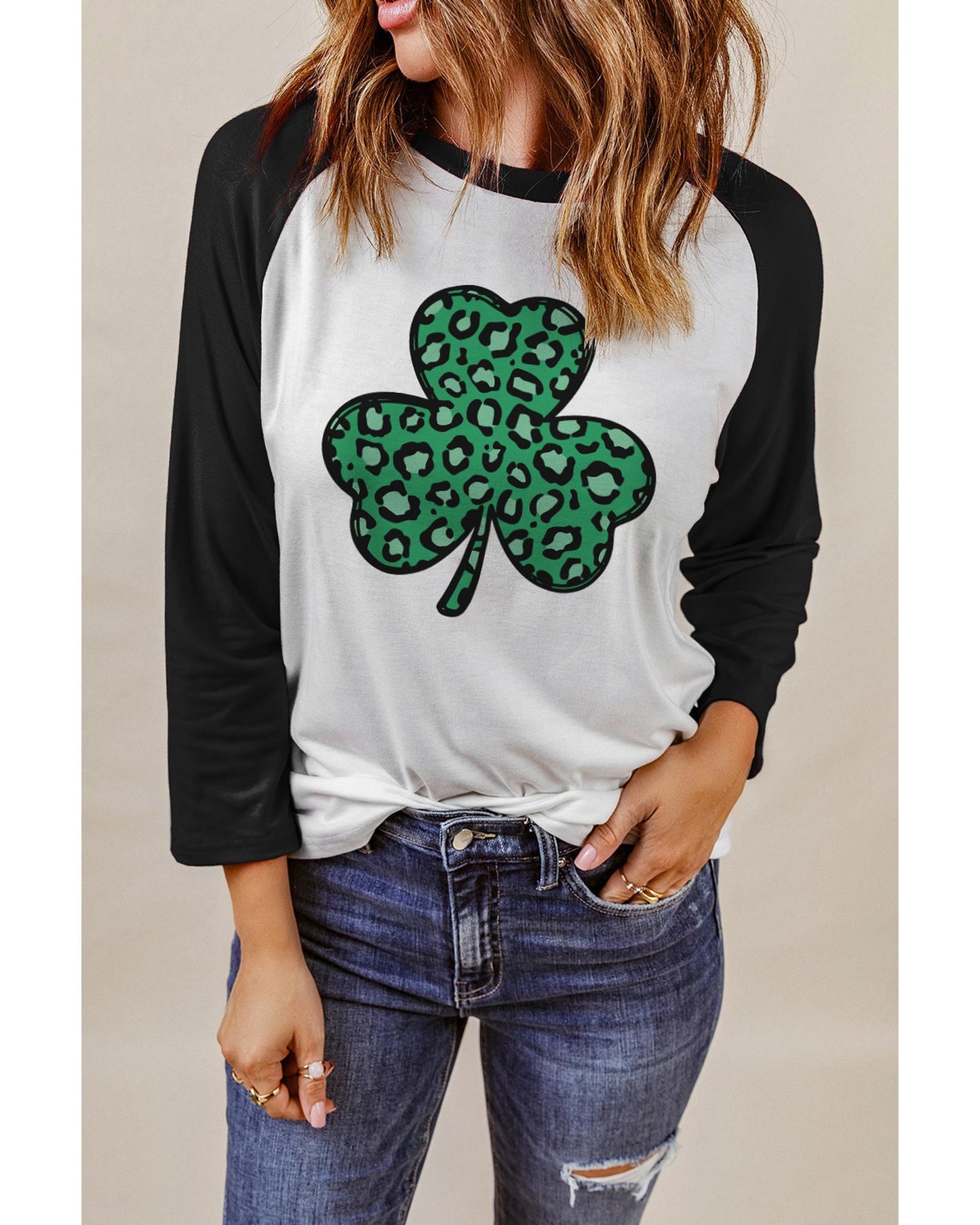 Azura Exchange Leopard Spotted St Patricks Day T-Shirt - M