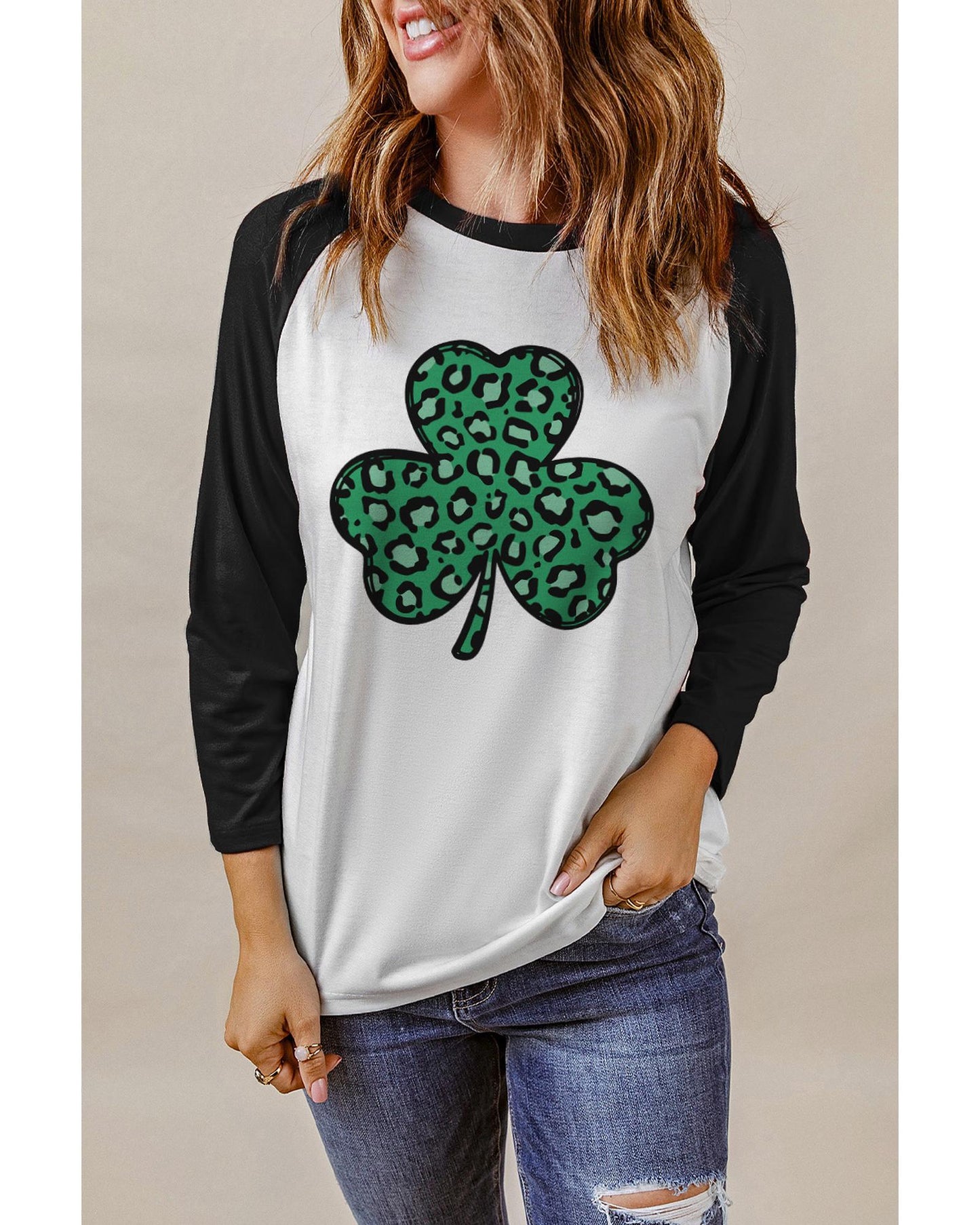 Azura Exchange Leopard Spotted St Patricks Day T-Shirt - S