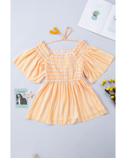 Azura Exchange Smocked Flowy Blouse - M