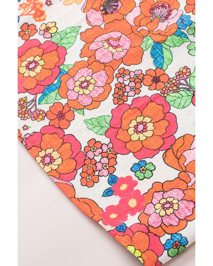 Azura Exchange Split Neck Floral Top - S