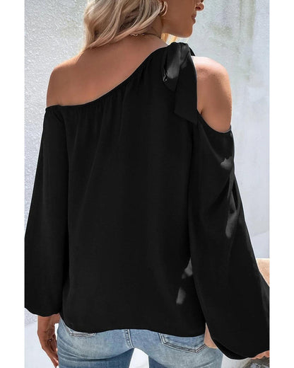 Azura Exchange Asymmetric Off Shoulder Blouse - XL