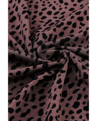 Azura Exchange Spotted Print Round Neck Long Sleeve Top - XL