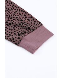 Azura Exchange Spotted Print Round Neck Long Sleeve Top - XL