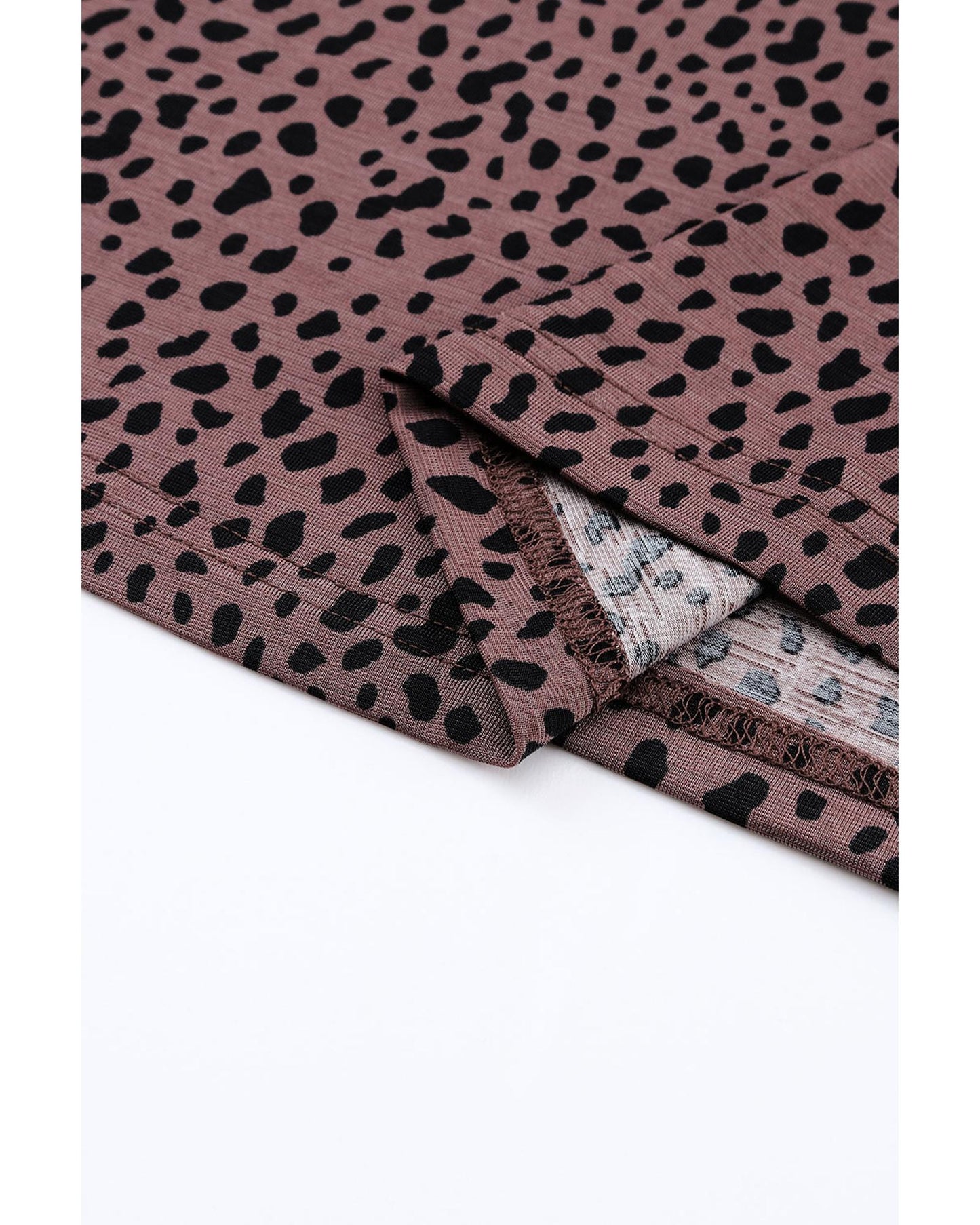 Azura Exchange Spotted Print Round Neck Long Sleeve Top - XL