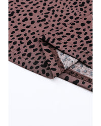 Azura Exchange Spotted Print Round Neck Long Sleeve Top - XL