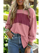 Azura Exchange Bishop Sleeve Colorblock Striped Top - L