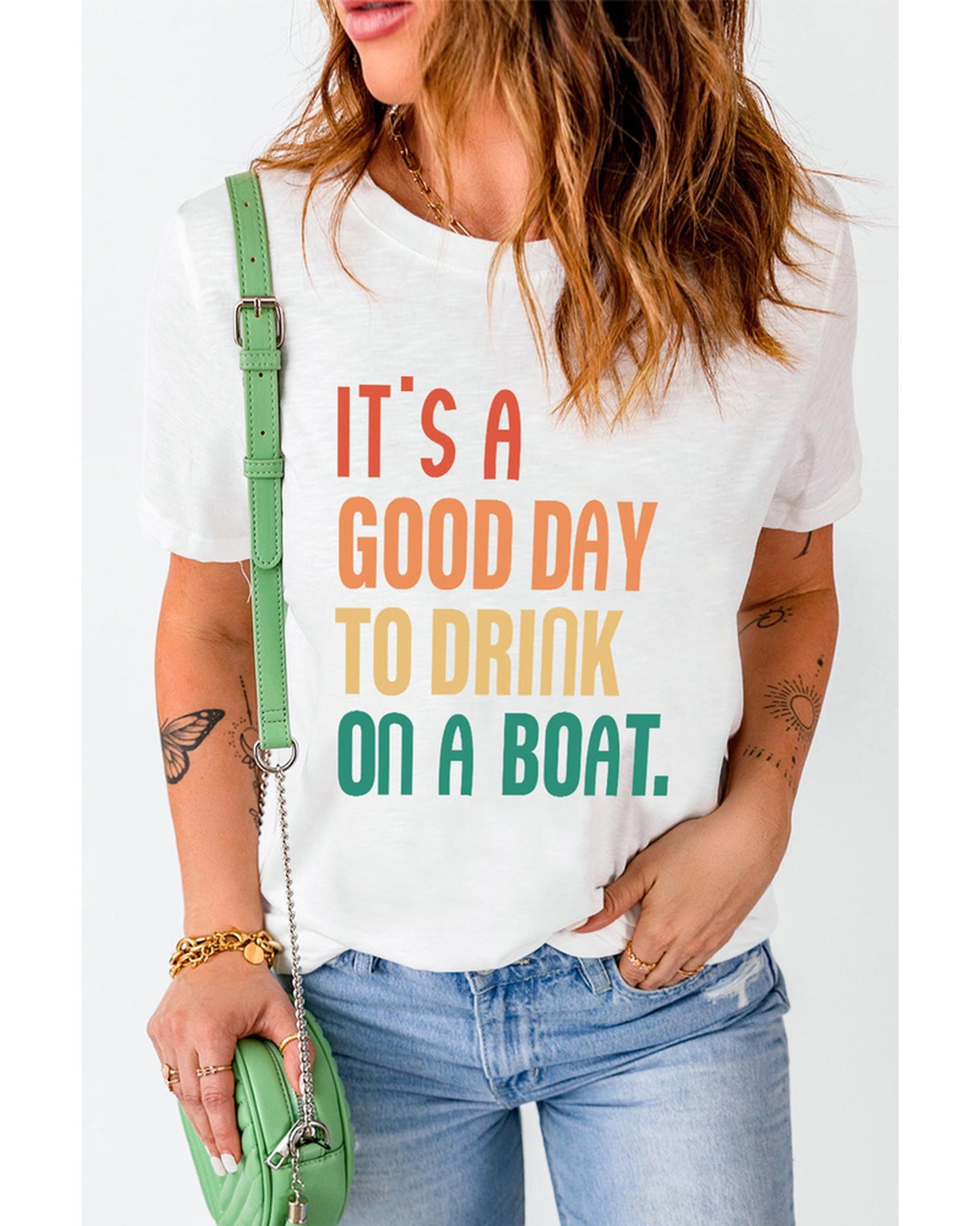 Azura Exchange Good Day Boat Letters T-Shirt - 2XL