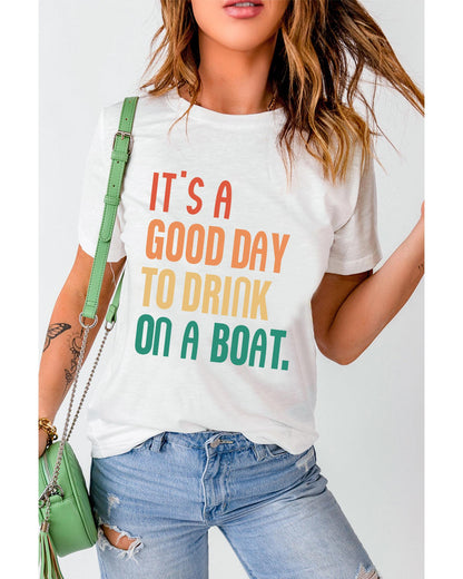 Azura Exchange Good Day Boat Letters T-Shirt - 2XL