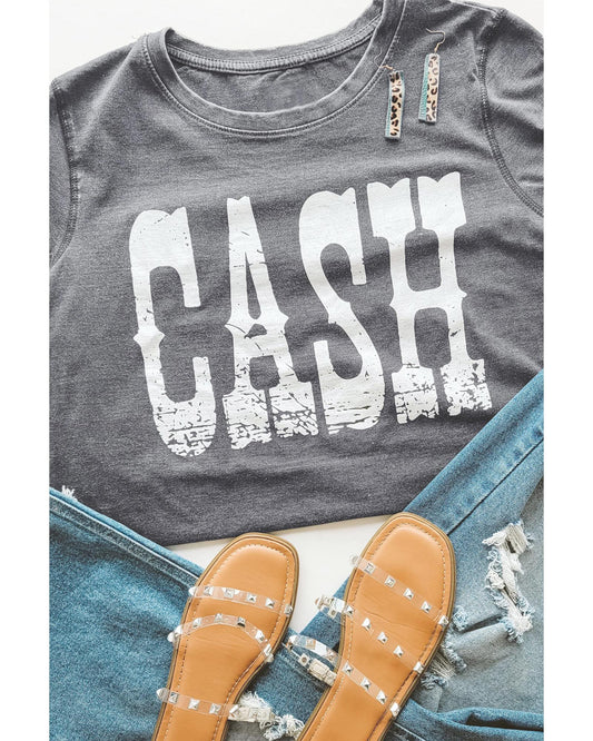 Azura Exchange CASH Letter Print Tee - 2XL