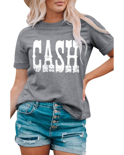 Azura Exchange CASH Letter Print Tee - L