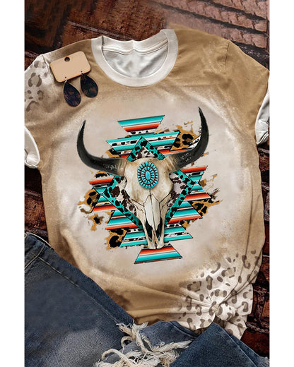 Azura Exchange Western Aztec Print Crewneck T-Shirt - XL