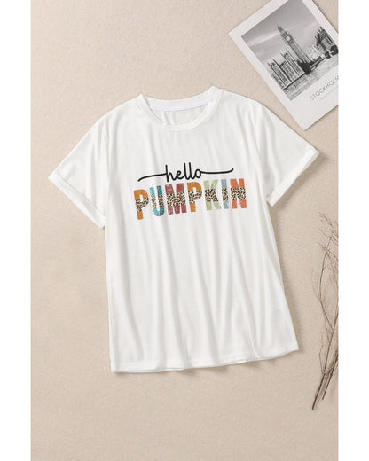 Azura Exchange Pumpkin Leopard Graphic Casual Tee - 2XL