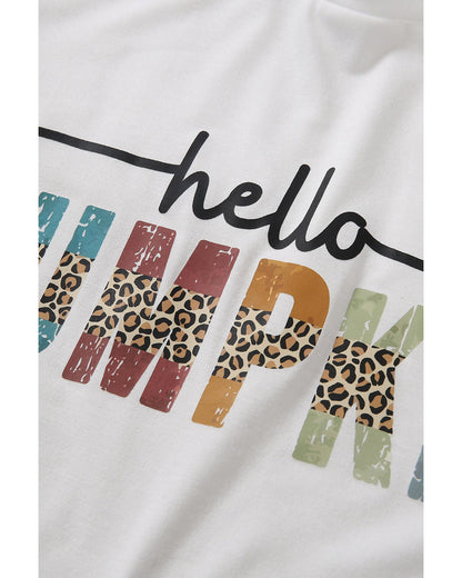 Azura Exchange Pumpkin Leopard Graphic Casual Tee - 2XL