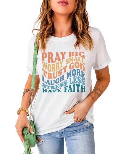 Azura Exchange Faith Inspired Words Print T-Shirt - 2XL