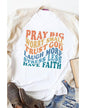 Azura Exchange Faith Inspired Words Print T-Shirt - M