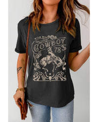 Azura Exchange Cowboy 78 Graphic Print Crew Neck T-Shirt - L