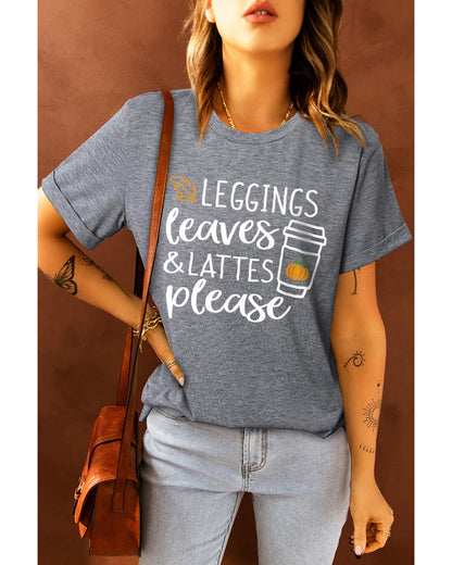 Azura Exchange Leaves and Lattes Please Graphic Tee - 2XL