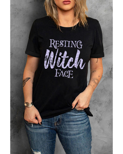 Azura Exchange Resting Witch Face Graphic Tee - XL