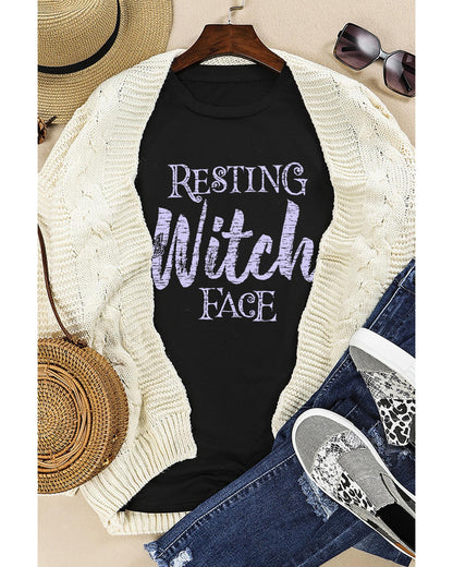 Azura Exchange Resting Witch Face Graphic Tee - XL