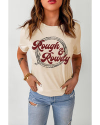 Azura Exchange Rough & Rowdy Rope Print Short Sleeve T-Shirt - XL