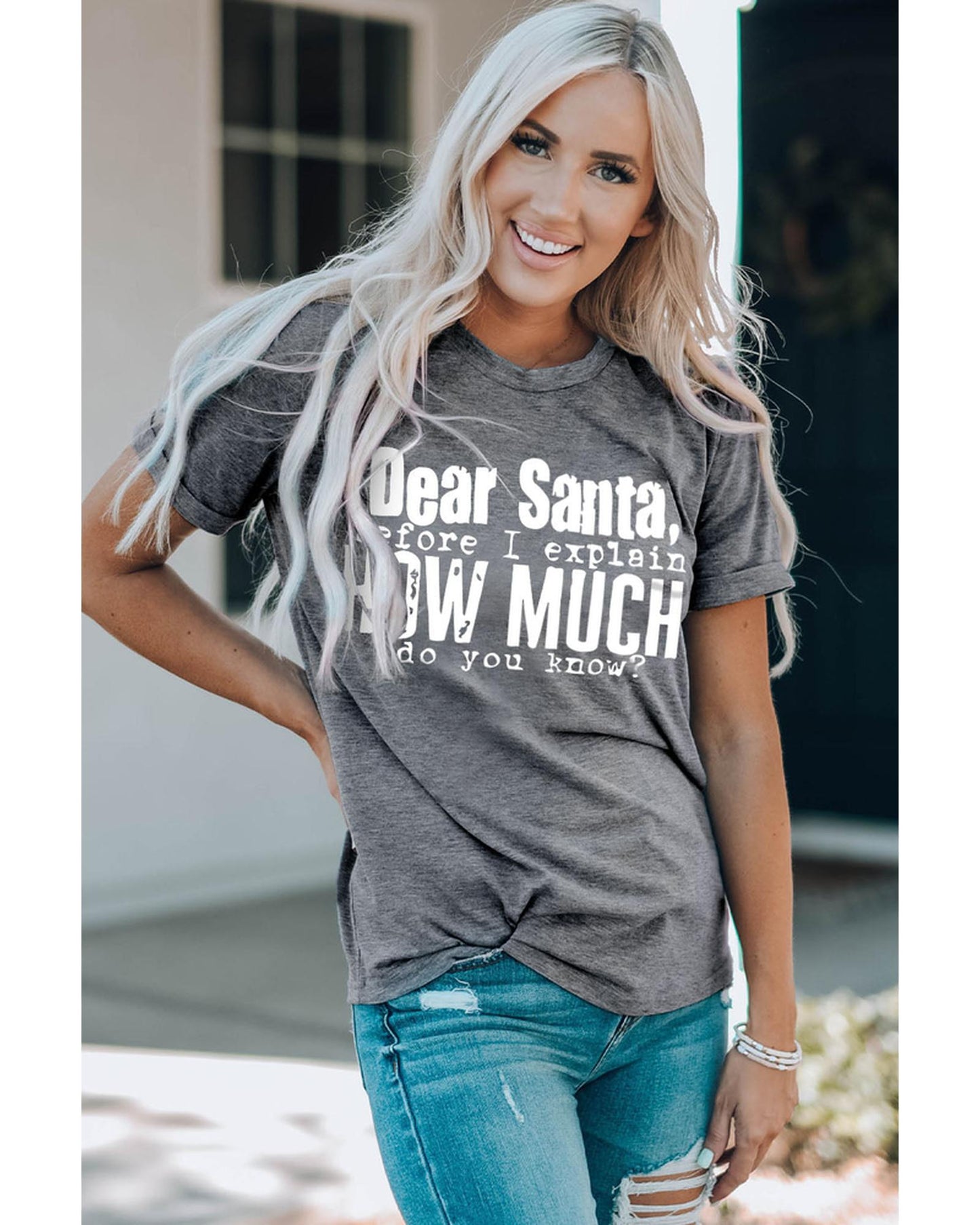 Azura Exchange Christmas Funny Saying Print T-Shirt - S