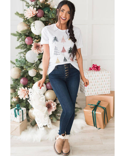 Azura Exchange Christmas Tree Graphic Tee - M