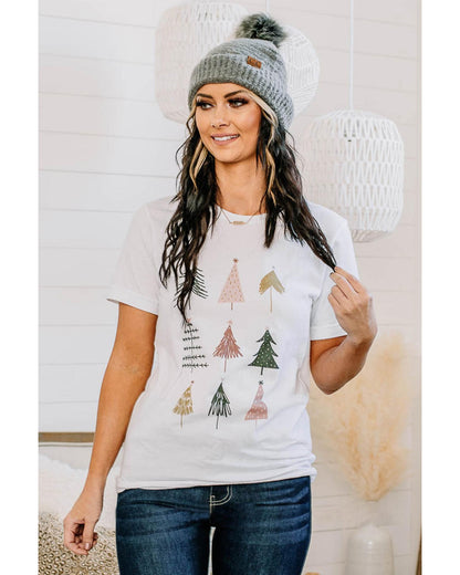 Azura Exchange Christmas Tree Graphic Tee - M