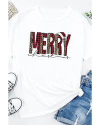 Azura Exchange Plaid Leopard Print Short Sleeve T Shirt - 2XL