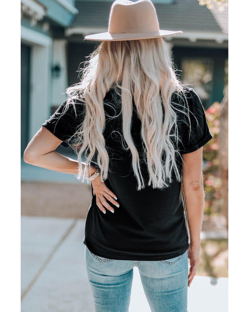 Azura Exchange NASHVILLE Letter Guitar Print Tee - M