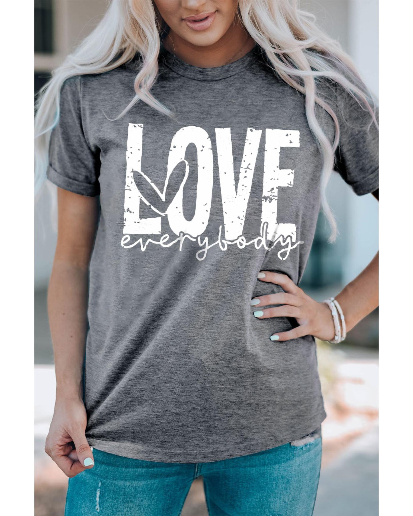 Azura Exchange LOVE everybody Graphic T-shirt - S