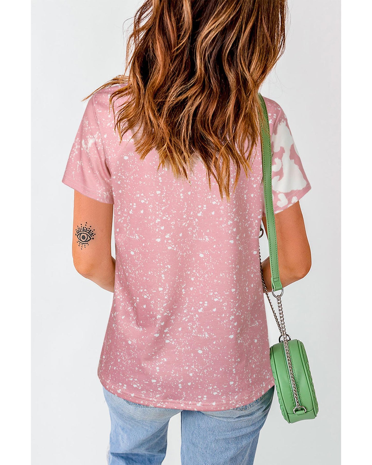 Azura Exchange Heart Shaped Contrast Short Sleeve T Shirt - L