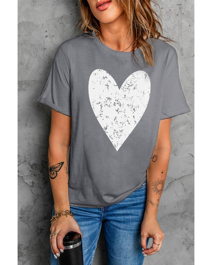 Azura Exchange Heart Graphic Print T-Shirt - 2XL