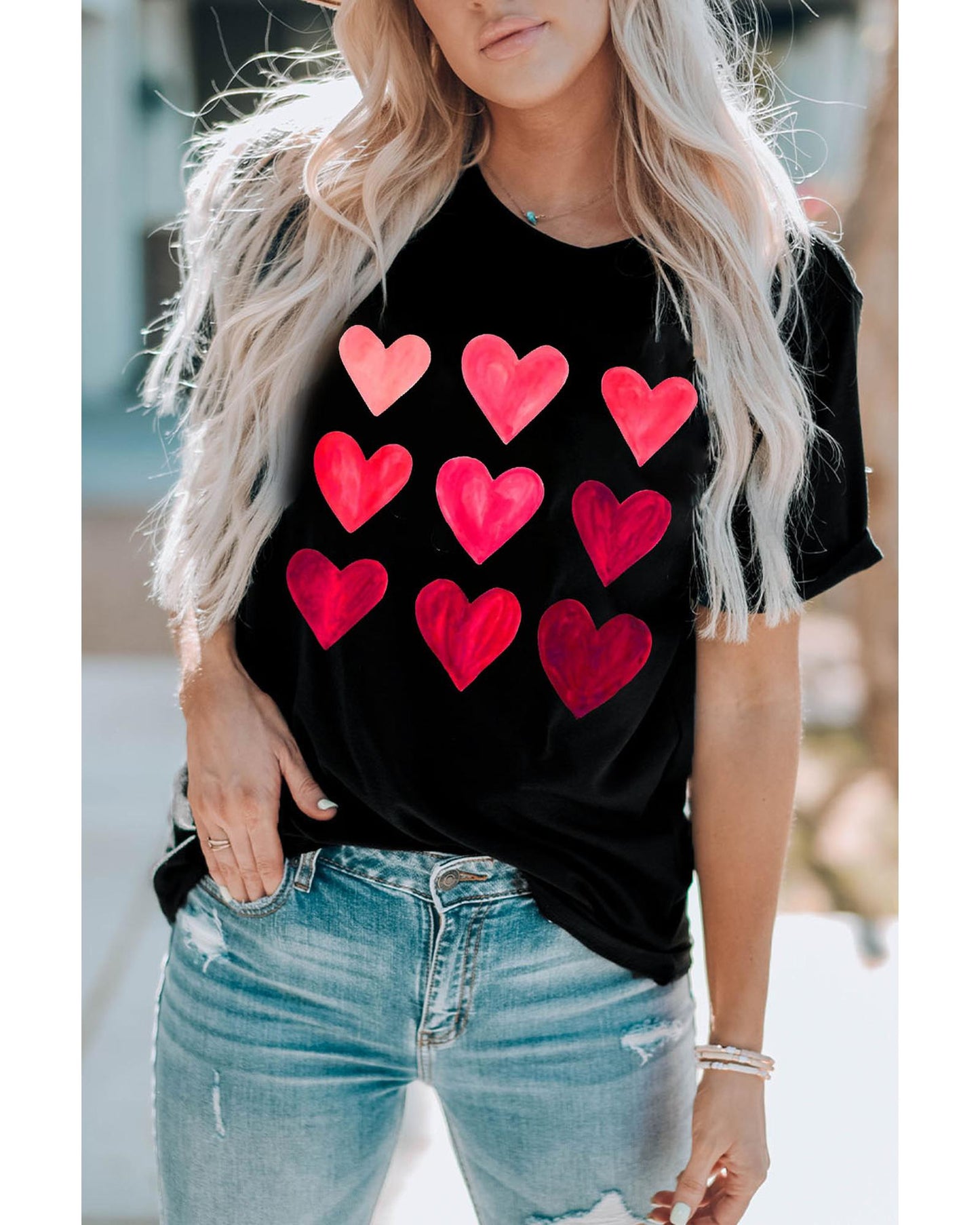 Azura Exchange Heart Graphic Tee for Valentines Day - 2XL