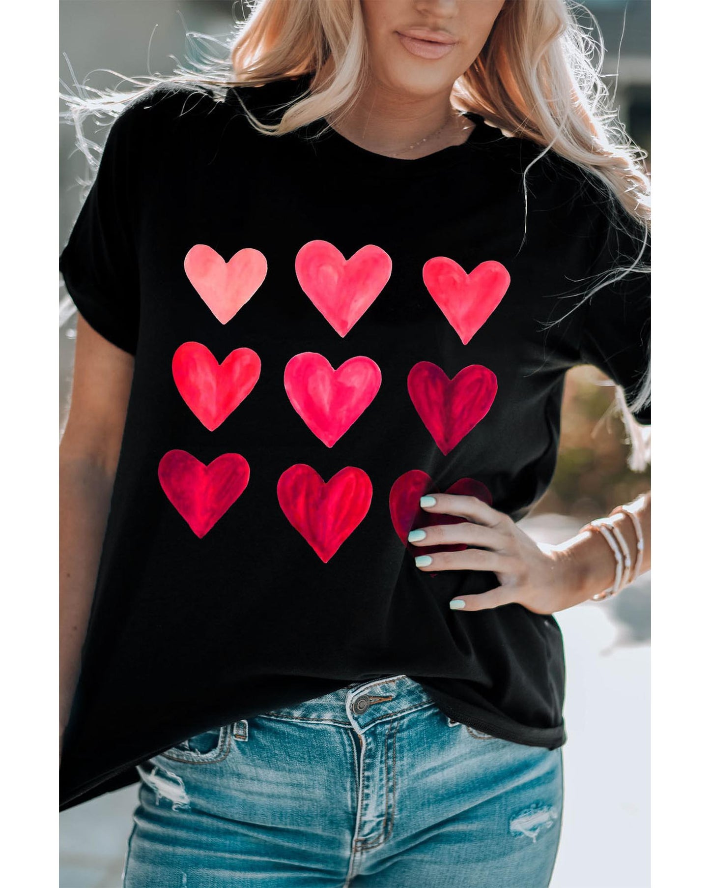 Azura Exchange Heart Graphic Tee for Valentines Day - 2XL