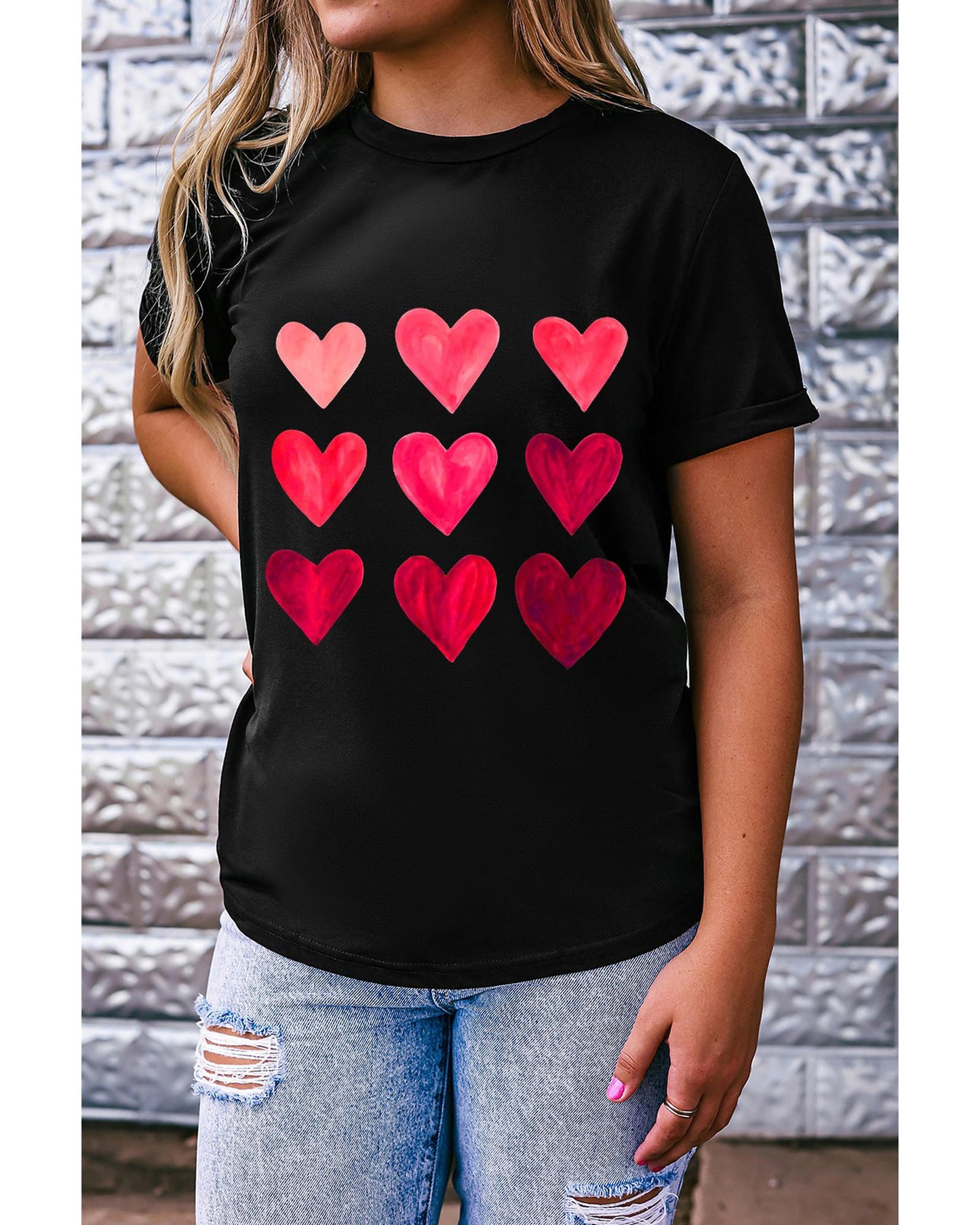 Azura Exchange Heart Graphic Tee for Valentines Day - XL