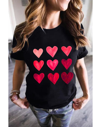 Azura Exchange Heart Graphic Tee for Valentines Day - XL