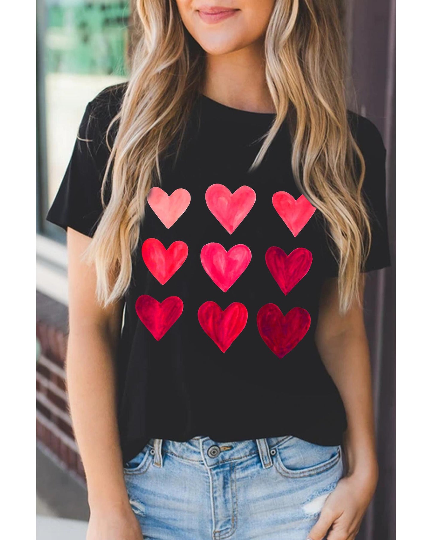 Azura Exchange Heart Graphic Tee for Valentines Day - XL