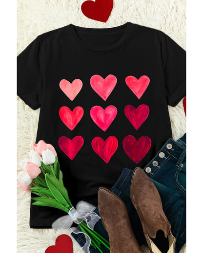 Azura Exchange Heart Graphic Tee for Valentines Day - XL