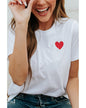 Azura Exchange Embroidered Heart Pattern T-Shirt - 2XL