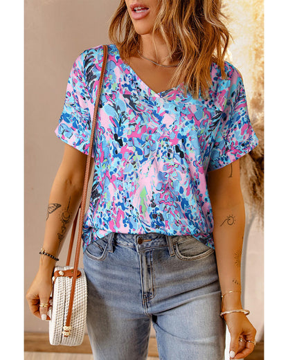 Azura Exchange Floral Print Oversized T-Shirt - M