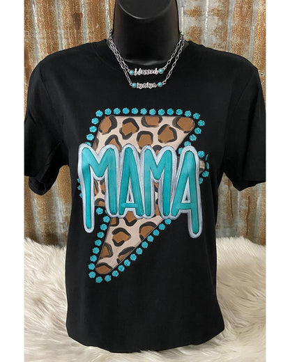 Azura Exchange MAMA Leopard Lightening Graphic Tee - M