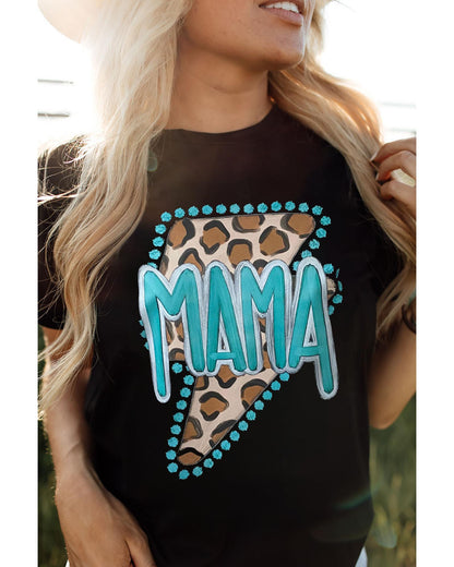 Azura Exchange MAMA Leopard Lightening Graphic Tee - M