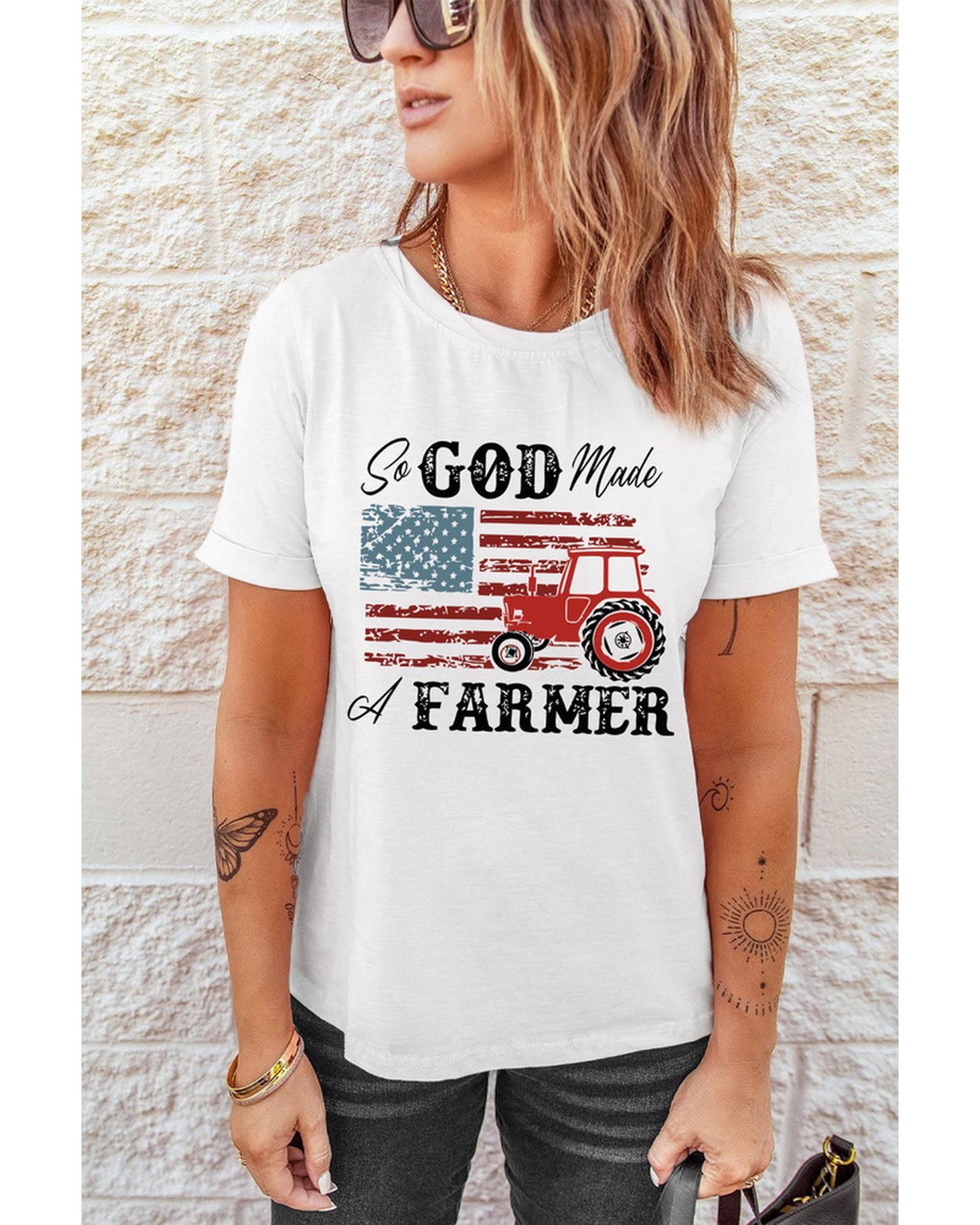 Azura Exchange Graphic Tee with a Farmer-inspired Design - L