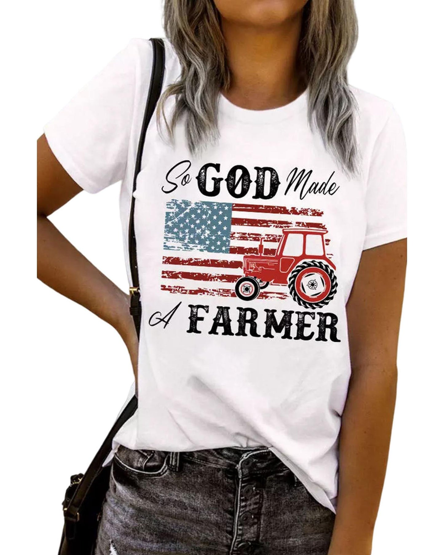 Azura Exchange Graphic Tee with a Farmer-inspired Design - S