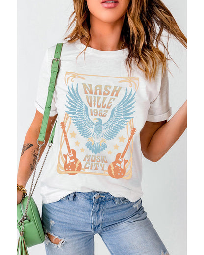 Azura Exchange Nashville 1982 Eagle Graphic Print T-Shirt - M