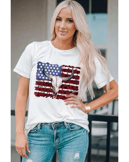 Azura Exchange American Flag Graphic Tee - M