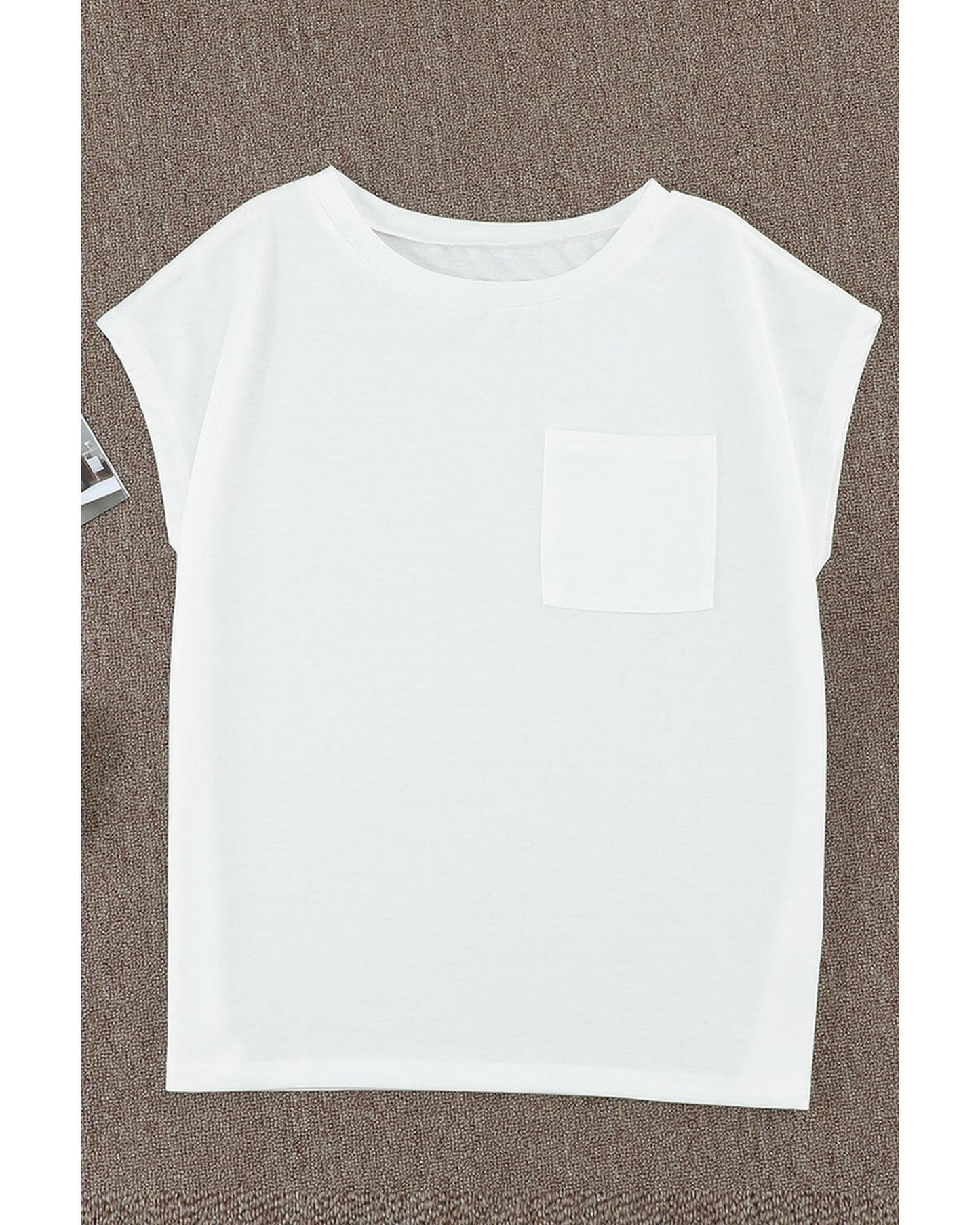 Azura Exchange Pocketed Tee with Side Slits - S