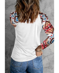 Azura Exchange Multicolor Long Sleeve Cutout Top - L