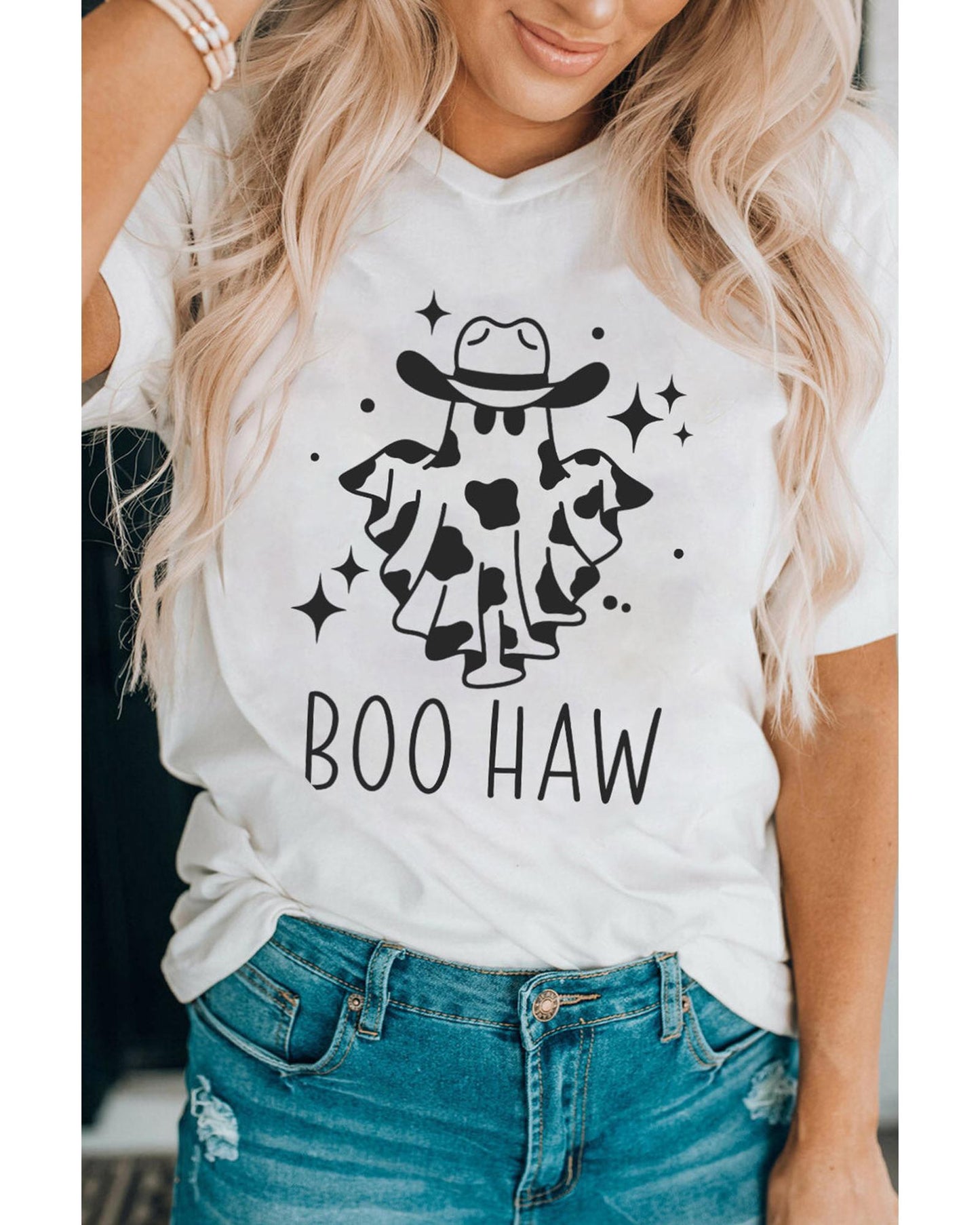 Azura Exchange BOO HAW Graphic Crew Neck Tee - M